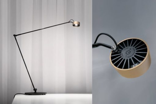 Radius Basica bureaulamp goud Tabbers Lichtdesign