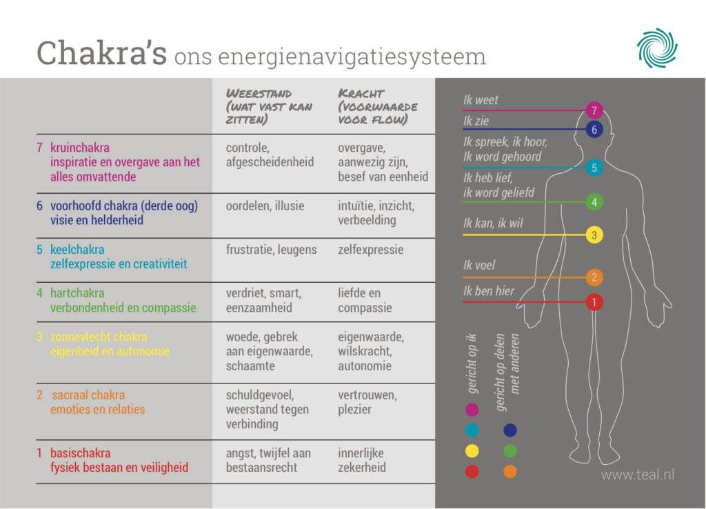 Ontdek de 7 kleuren van de chakra's en hun betekenis 9 Teal MK chakra
