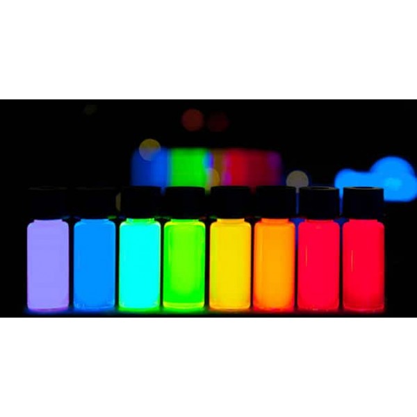 fluorescerende onzichtbare inkt reageert onder uv licht